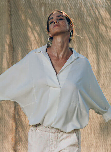 BLOUSE FARA ECRU-PALEM