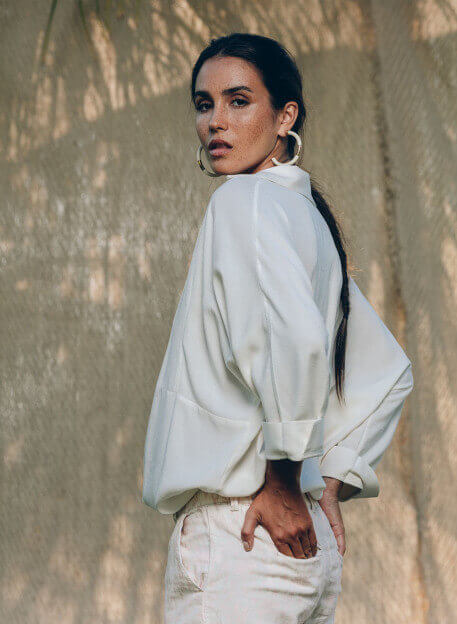 BLOUSE FARA ECRU-PALEM