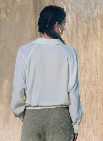 CHEMISE MATARI ECRU-PALEM