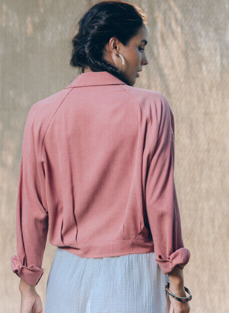 CHEMISE MATARI TERRACOTTA-PALEM