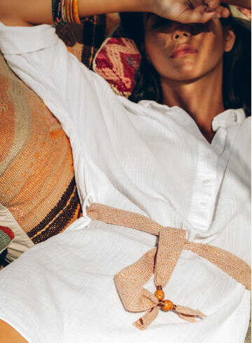 TUNIQUE MAMANU BLANC-PALEM