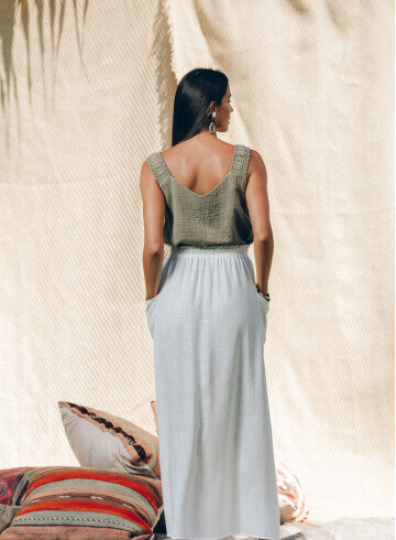 JUPE IPEVA BLANC-PALEM