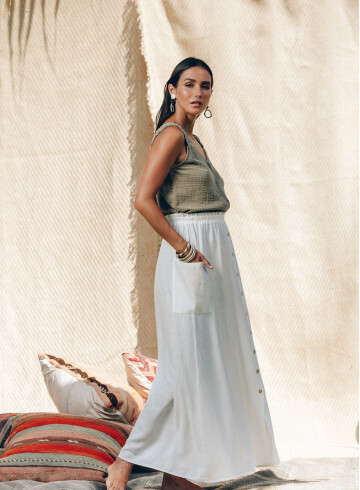 JUPE IPEVA BLANC-PALEM