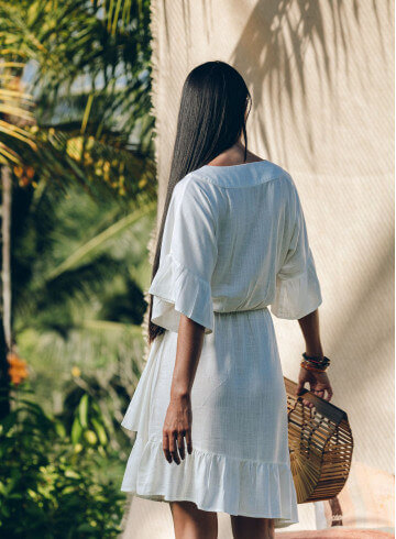 ROBE IRIMA BLANC-PALEM