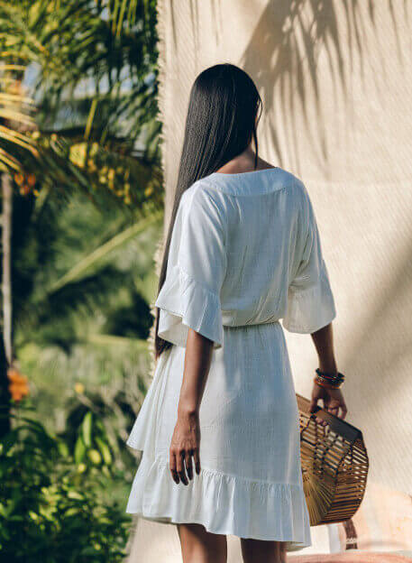 ROBE IRIMA BLANC-PALEM