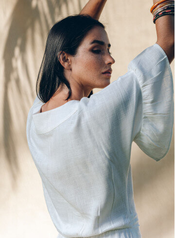 ROBE IRIMA BLANC-PALEM