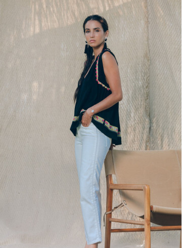 PANTALON MATARA ECRU-PALEM