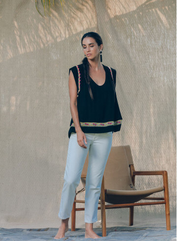 PANTALON MATARA ECRU-PALEM