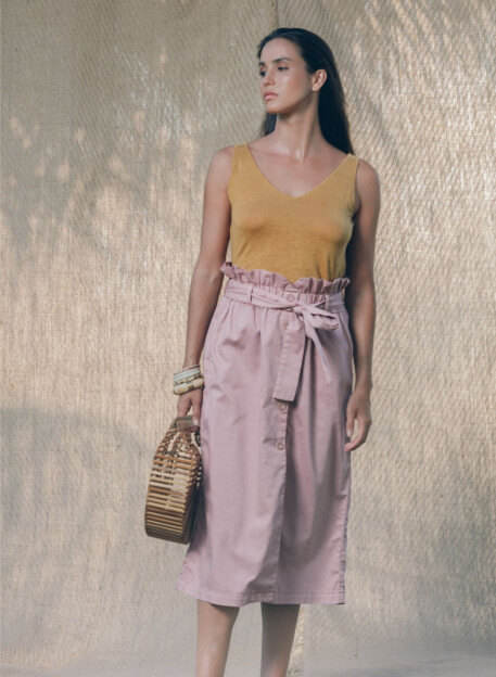 JUPE KARI TERRACOTTA-PALEM