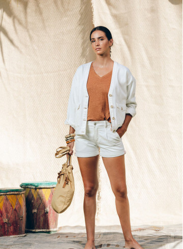 VESTE PALOTIE ECRU-PALEM