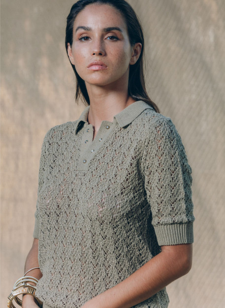 POLO MAILLE ENOA EUCALYPTUS-PALEM