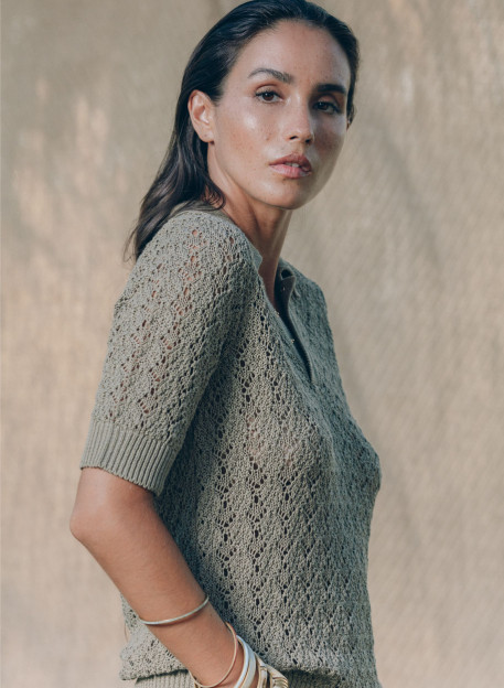 POLO MAILLE ENOA EUCALYPTUS-PALEM