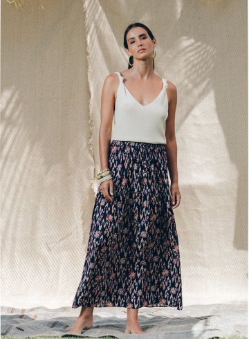 TOP MAILLE PALOMA ECRU-PALEM