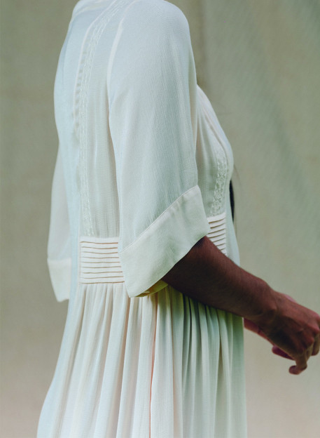 ROBE ENOHA ECRU-PALEM