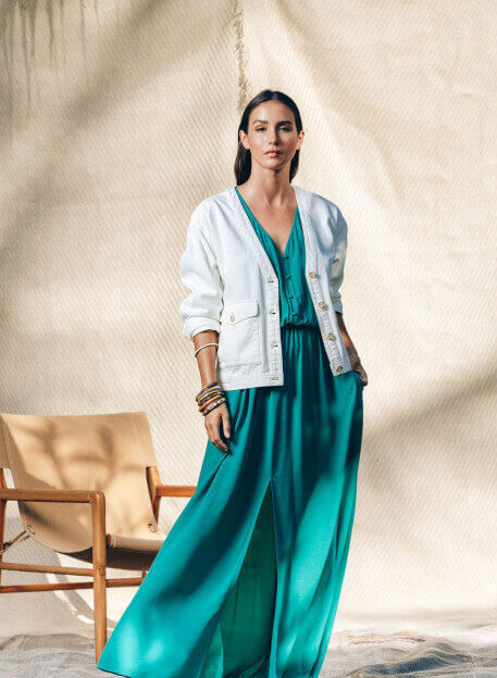 ROBE ETERA VERT MENTHE-PALEM