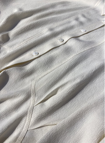 CHEMISE MATARI ECRU-PALEM