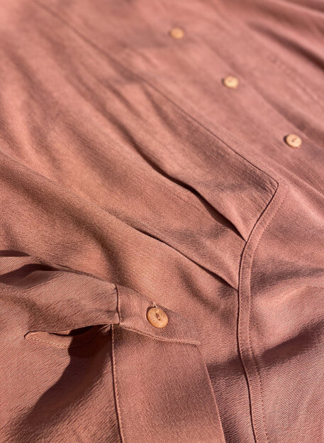 CHEMISE MATARI TERRACOTTA-PALEM