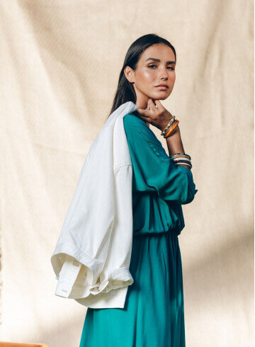 ROBE ETERA VERT MENTHE-PALEM