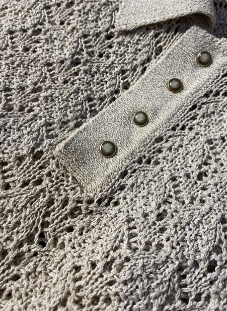 POLO MAILLE ENOA ECRU-PALEM