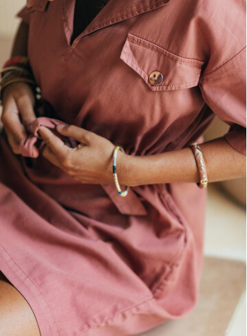 ROBE EMIRI TERRACOTTA-PALEM